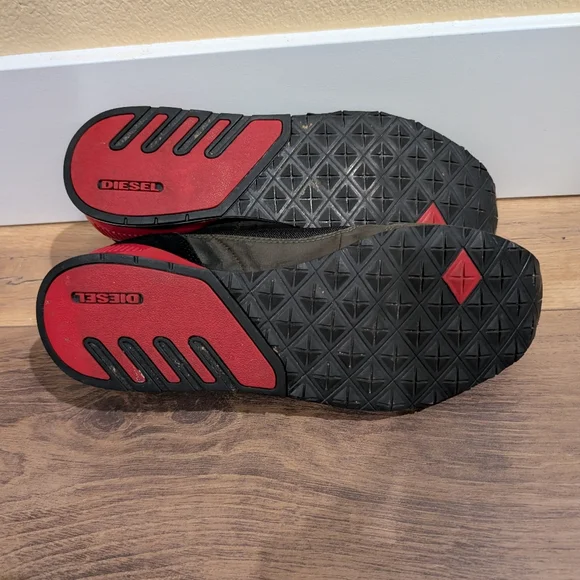 Diesel Black and Red Sneakers - Picture 4 of 7
